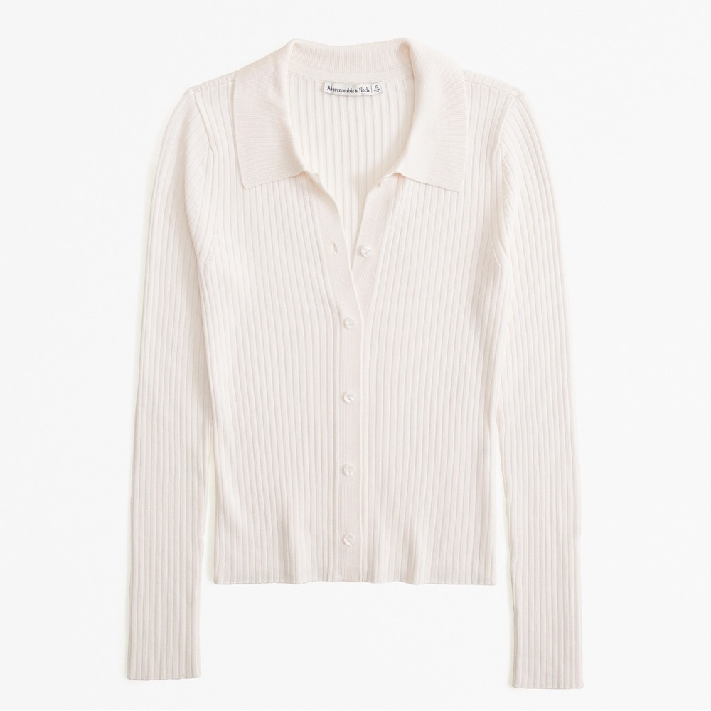 Abercrombie and Fitch Cream Ribbed Top